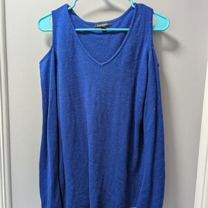 Roz & Ali Royal Blue V-Neck Tank Top